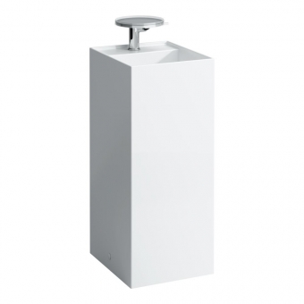 Praustuvas Laufen KARTELL 375x435x900 mm, laisvai statomas, su 1 anga maišytuvui viduryje, be perlajos, spalva - balta LCC (LAUFEN Clean Coat) 
